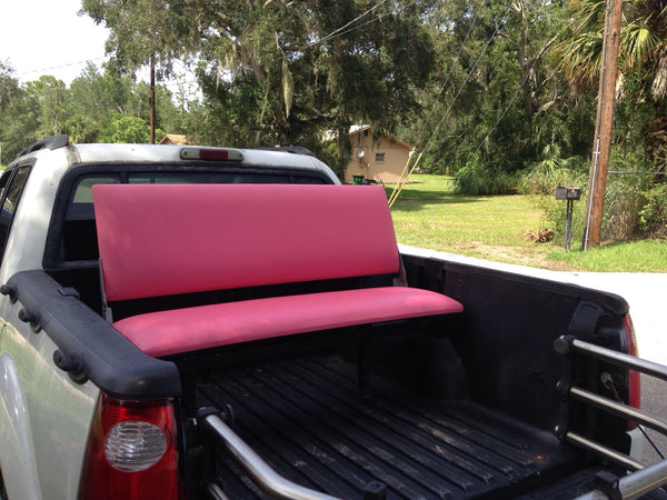 Truck Bed Seat Bench Style Light Red